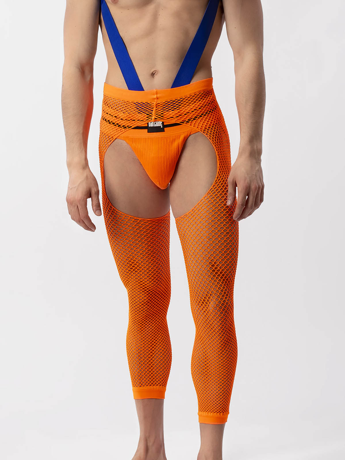 Brunos \ NEU \ Barcode Berlin \ Fishnet Leggins Cacci | Neonorange