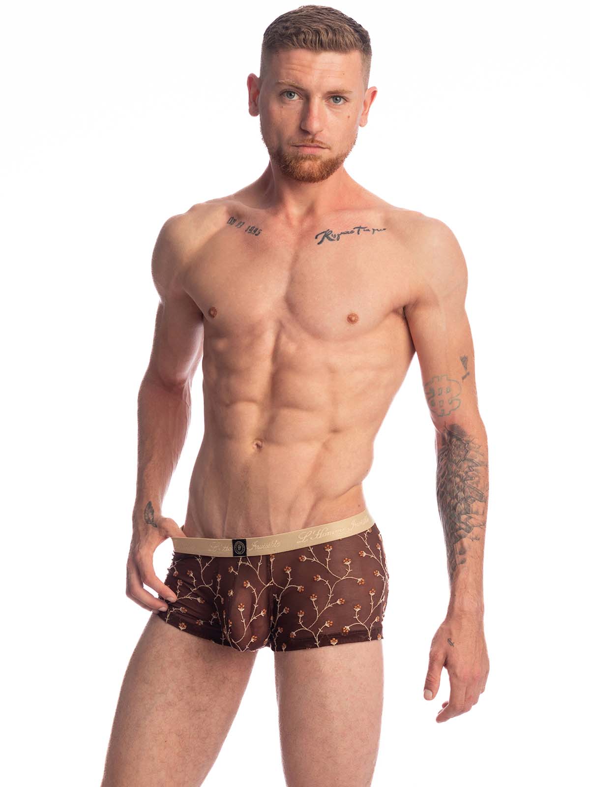 Brunos \ Boxer | Trunks \ L'homme Invisible \ Hipster Push-Up Viorne Choco | Brown