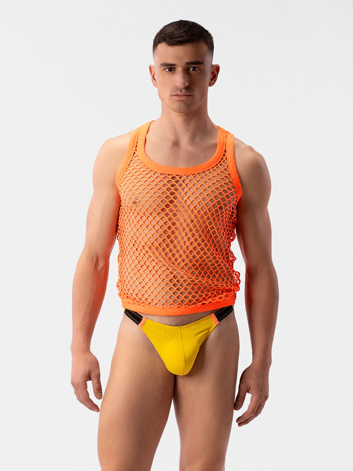 Brunos \ Fashion Sale \ Barcode Berlin \ Mesh Tank Top Daniya | Neonorange