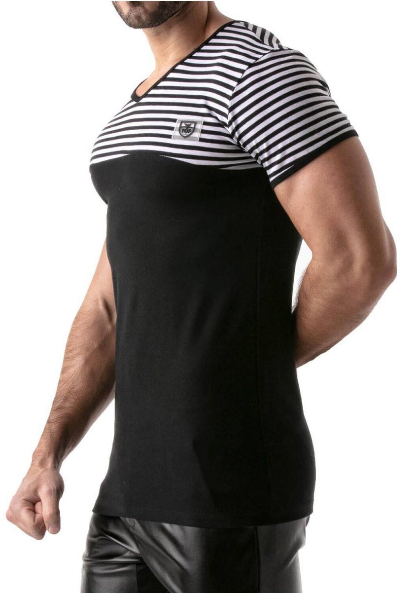 T-Shirt Navy Stripes | Black