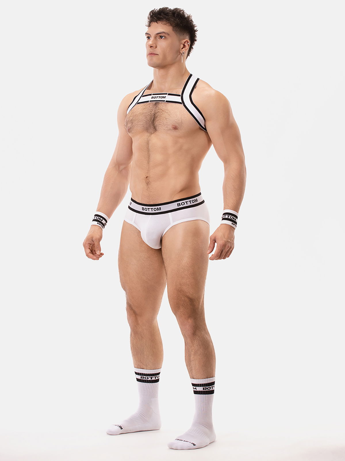 Brunos \ Jocks \ Barcode Berlin \ Backless Brief BOTTOM | White/Black