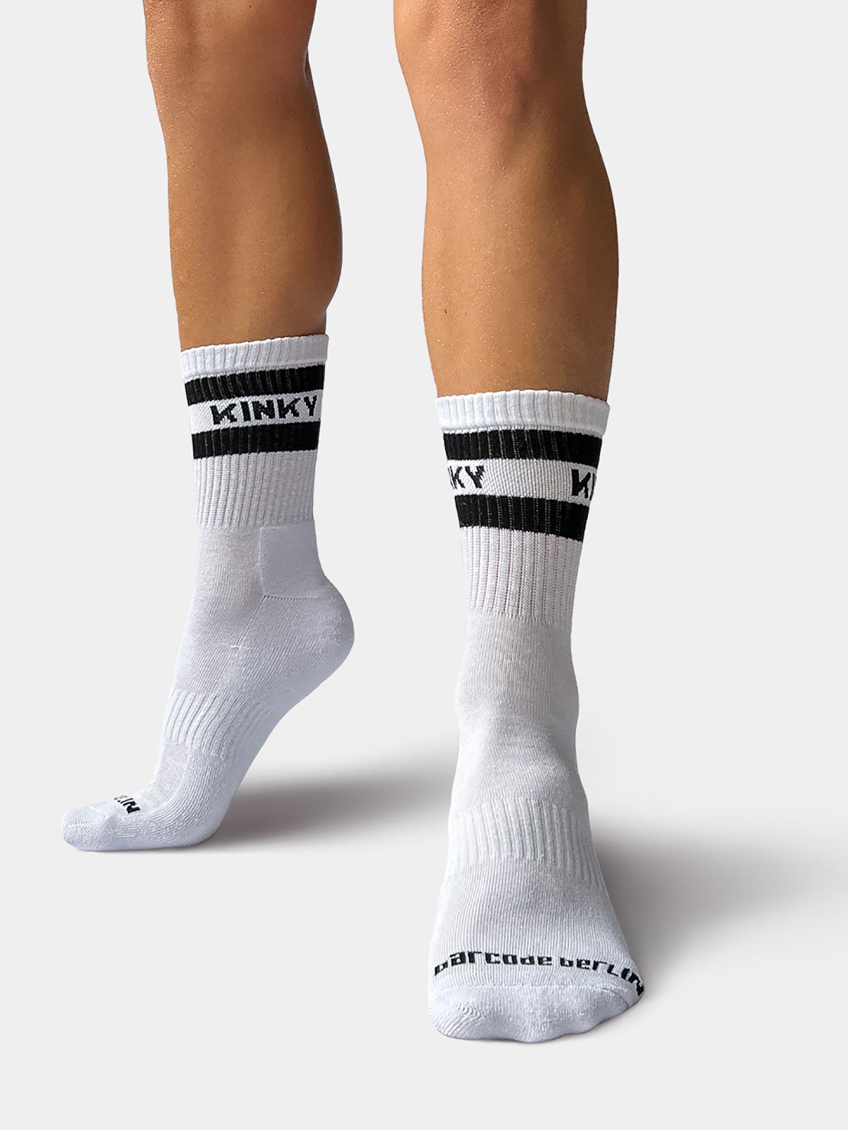 Half Fetish Kinky Socks | White/Black