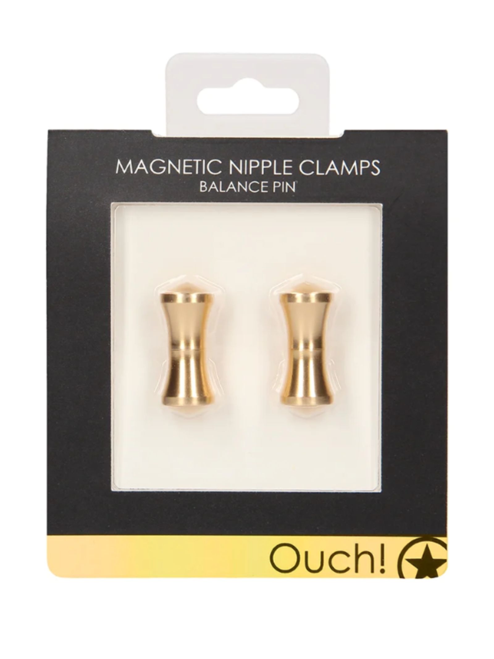 Brunos \ Nippel Toys \ Shots Toys \ Magnetic Nipple Clamps - Balance Pin | Gold