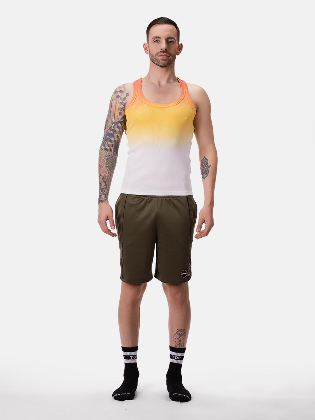 Brunos \ Neu \ Barcode Berlin \ Tank Top Bernardo | White/Yellow