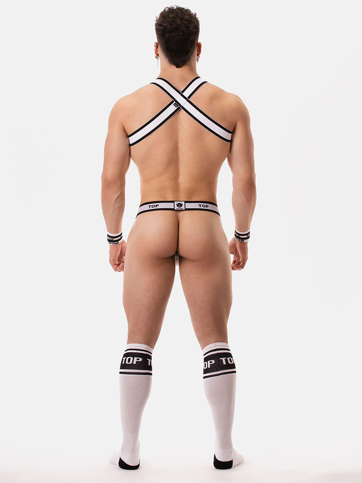 Brunos \ Jocks \ Barcode Berlin \ Suspender Slip TOP | White/Black