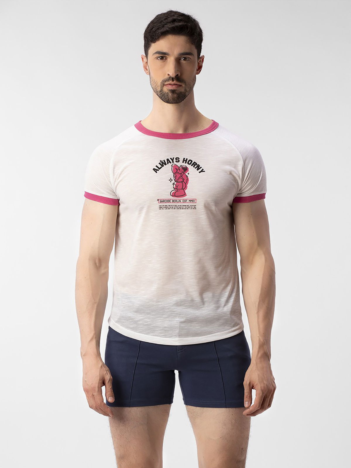 Brunos \  \  \ T-Shirt AH Twink Bear | White/Rose