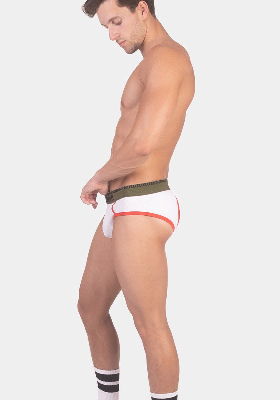 Barcode Berlin Backless Brief Wild Candy | White|Green|Red