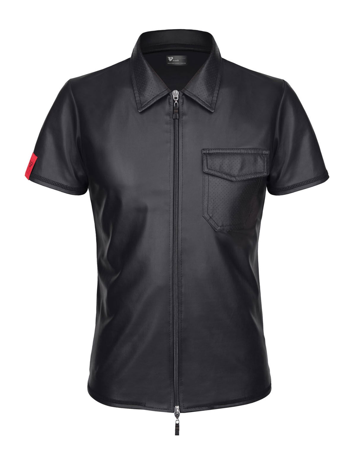 Brunos \  \ Regnes Fetish Planet \ Polo Shirt with Pocket and Zipper Emilio | Black