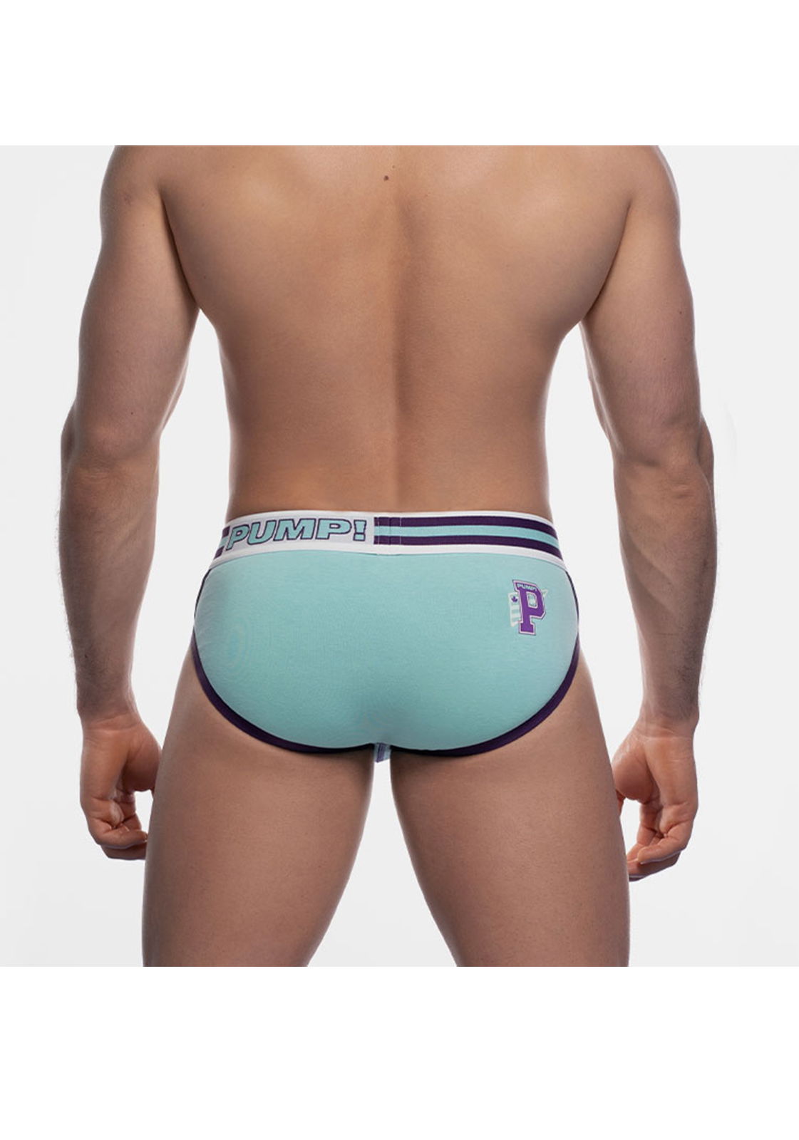 Brunos \  \ PUMP! \ PUMP! Activate Sportboy Brief  | Cream/Deep Purple/Retro Teal