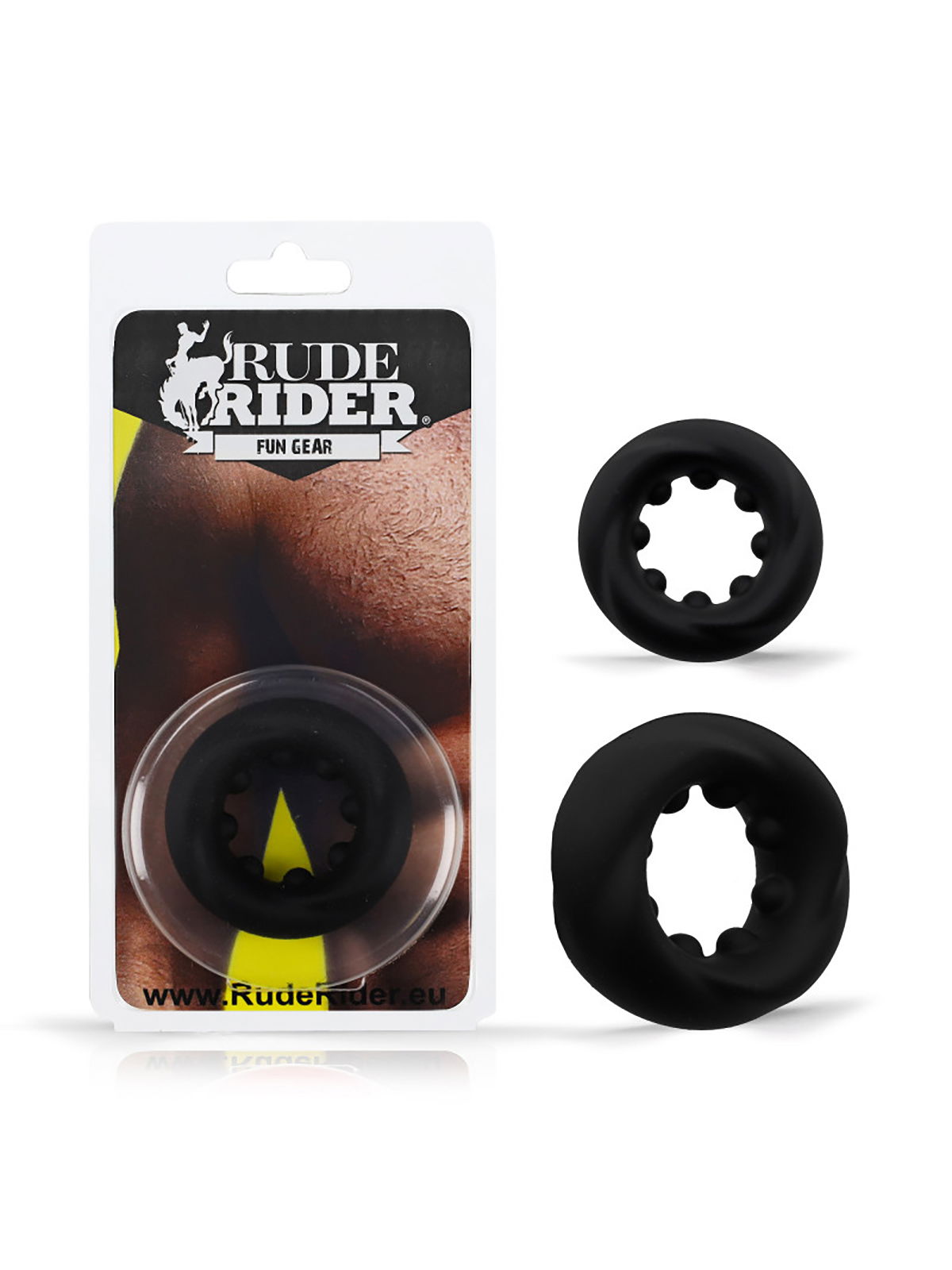 Brunos \  \ Rude Rider \ Twisted Cock Ring  | Liquid Silicone