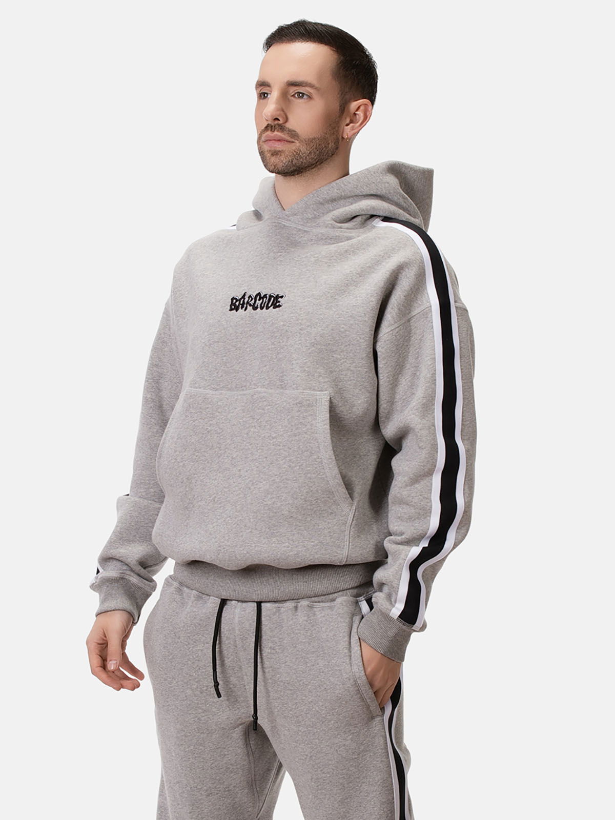 Brunos \  \ Barcode Berlin \ Fleece Hoody Sexy Boy | Grey