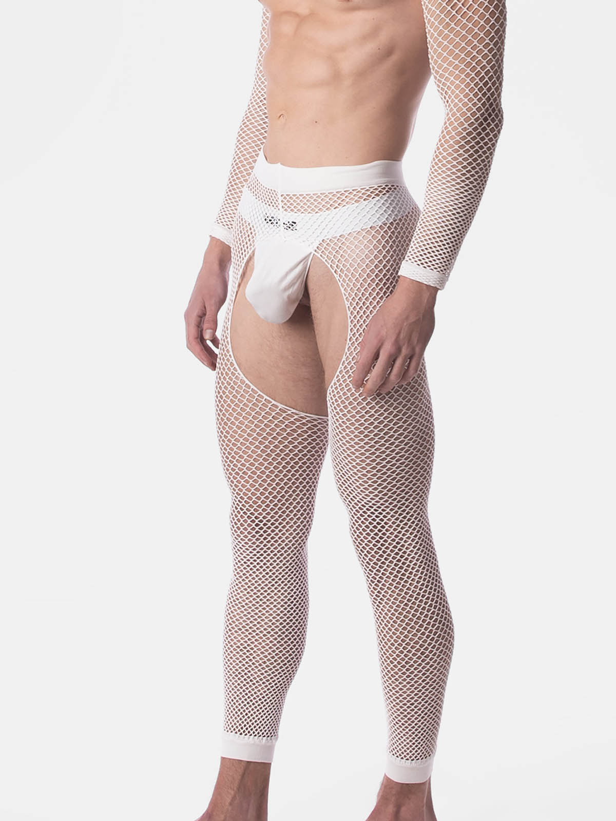 Brunos \  \ Barcode Berlin \ Fishnet Leggins Cacci | White