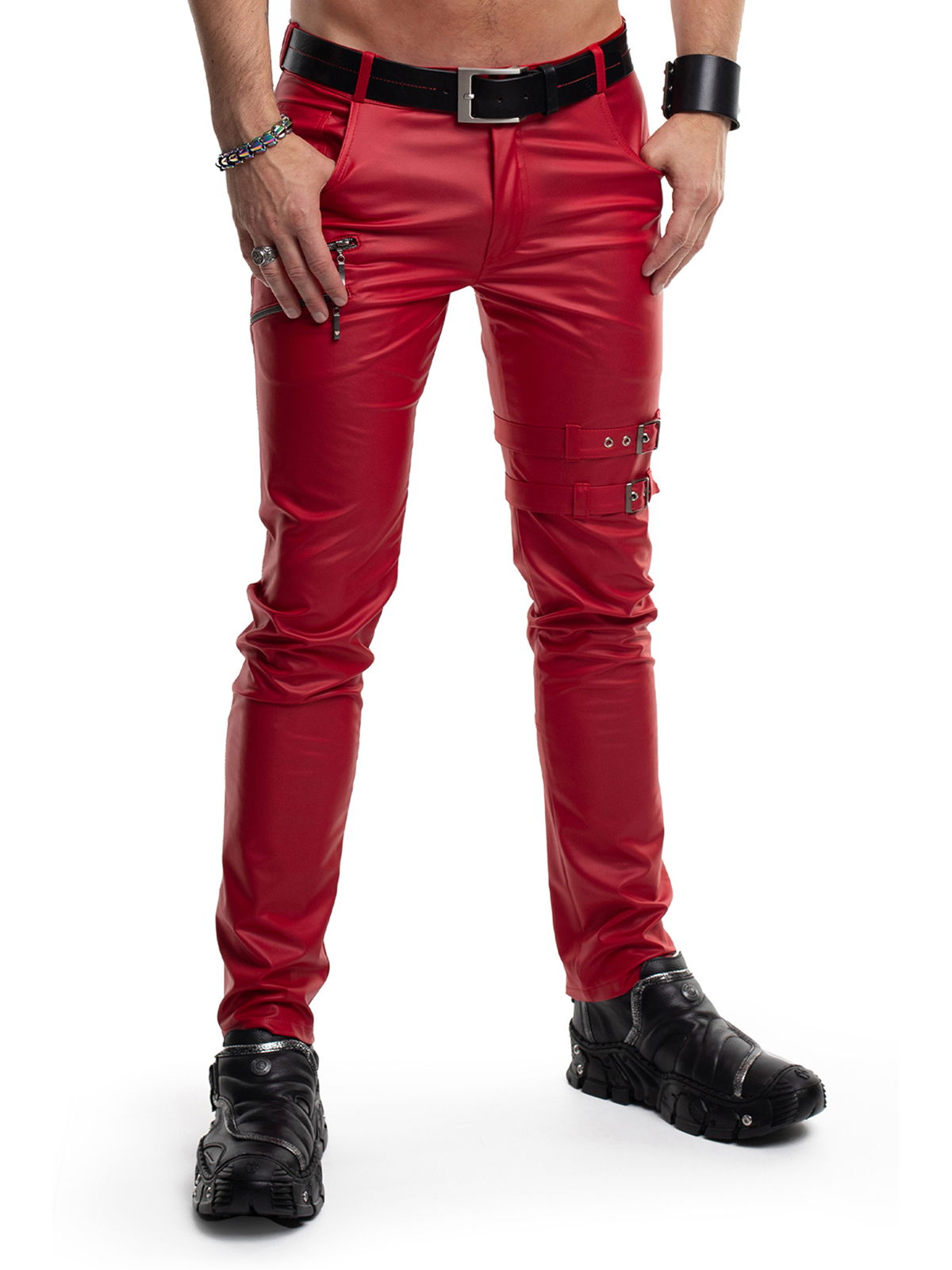 Brunos \ Regnes Fetish Planet \ Regnes Fetish Planet \ Wetlook Trousers Tommaso | Red