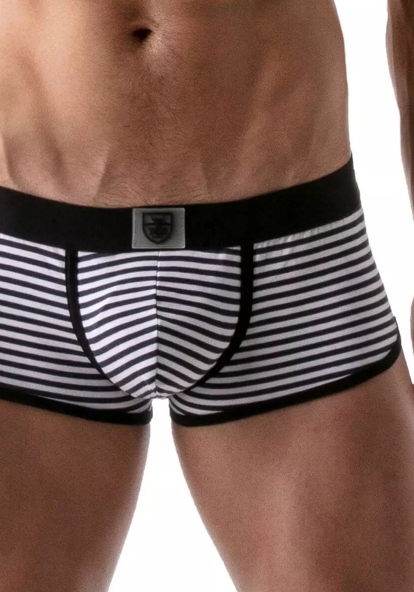 Brunos \ Boxer | Trunks \ TOF Paris \ Push-Up Bottomless Trunk Stripes | Black
