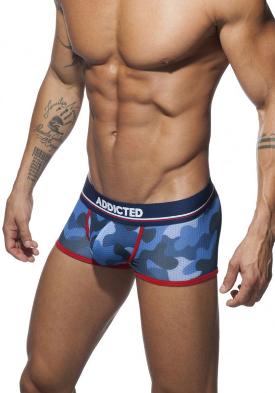 Brunos \ Boxer | Trunks \ Addicted \ Addicted 3er-Pack Camo Mesh Boxer Push-Up