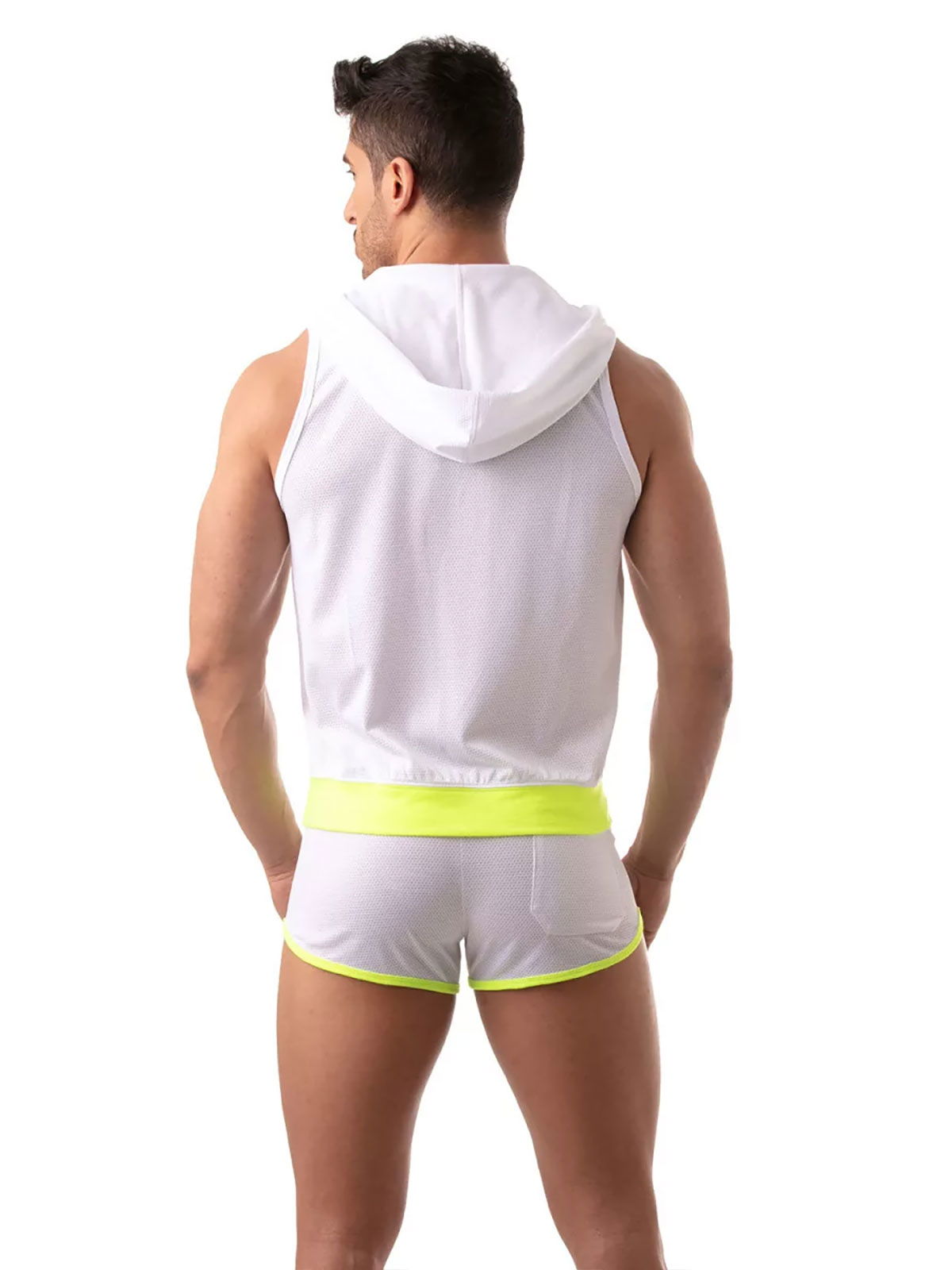 Brunos \ Hoodies \ TOF Paris \ Sleeveless Hoodie Mesh | White