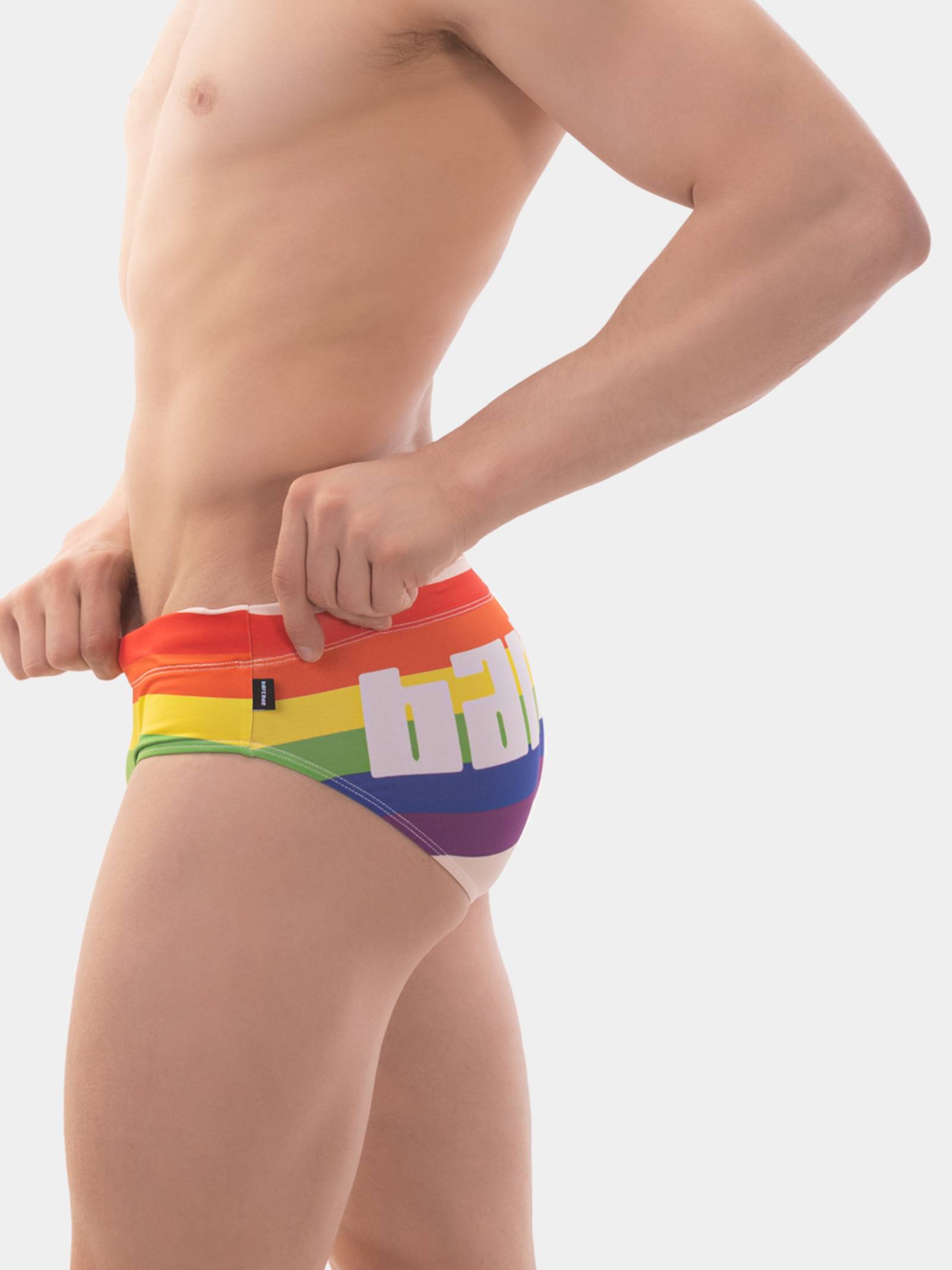 Brunos \ Pride Fashion \ Barcode Berlin \  Swim Brief Rainbow | Nude