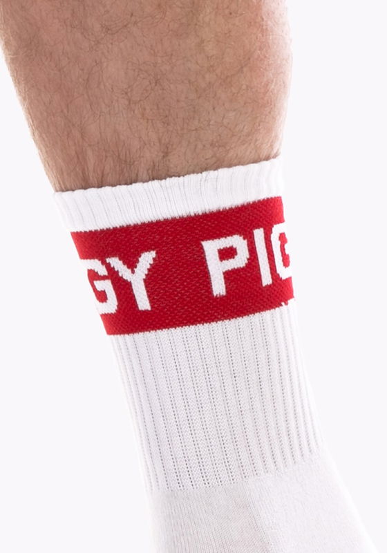Fetish Half Socks Piggy | White Brunos \ Socks \ Barcode Berlin \ Fetish Half Socks Piggy | White