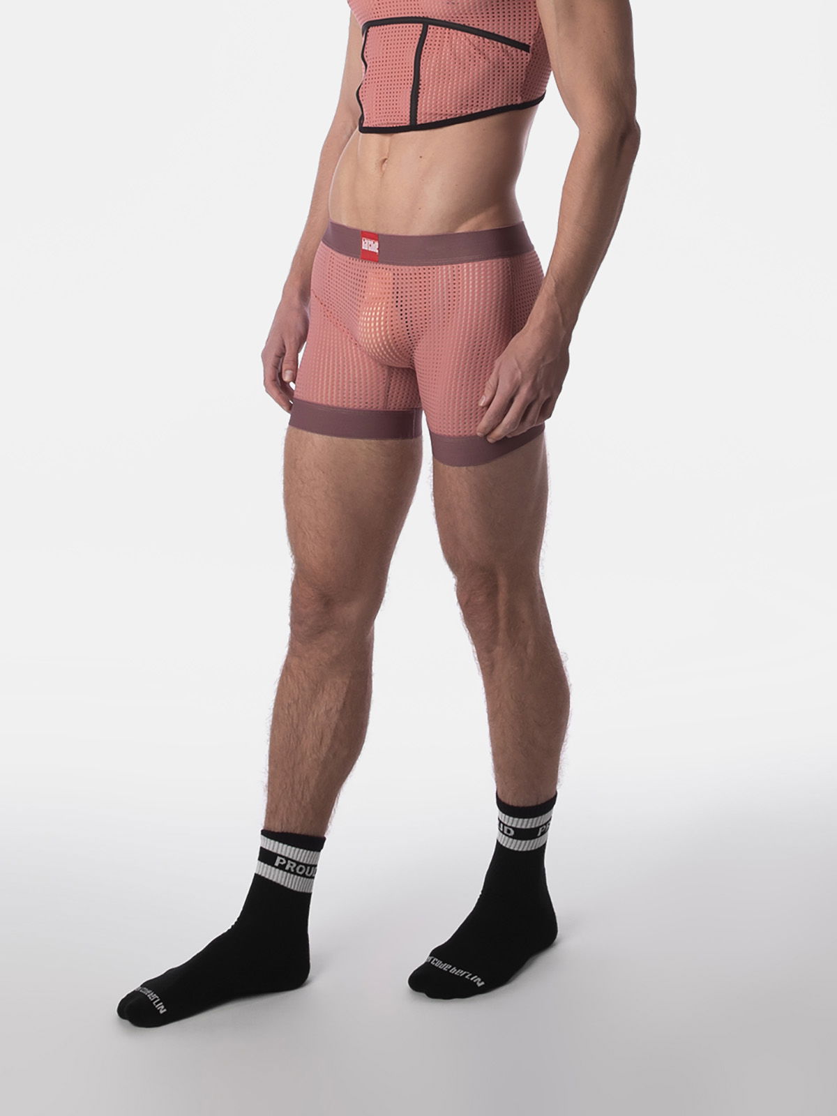 Brunos \ Fashion Sale \ Barcode Berlin \ Mesh Short Rupo | Brownishpurple