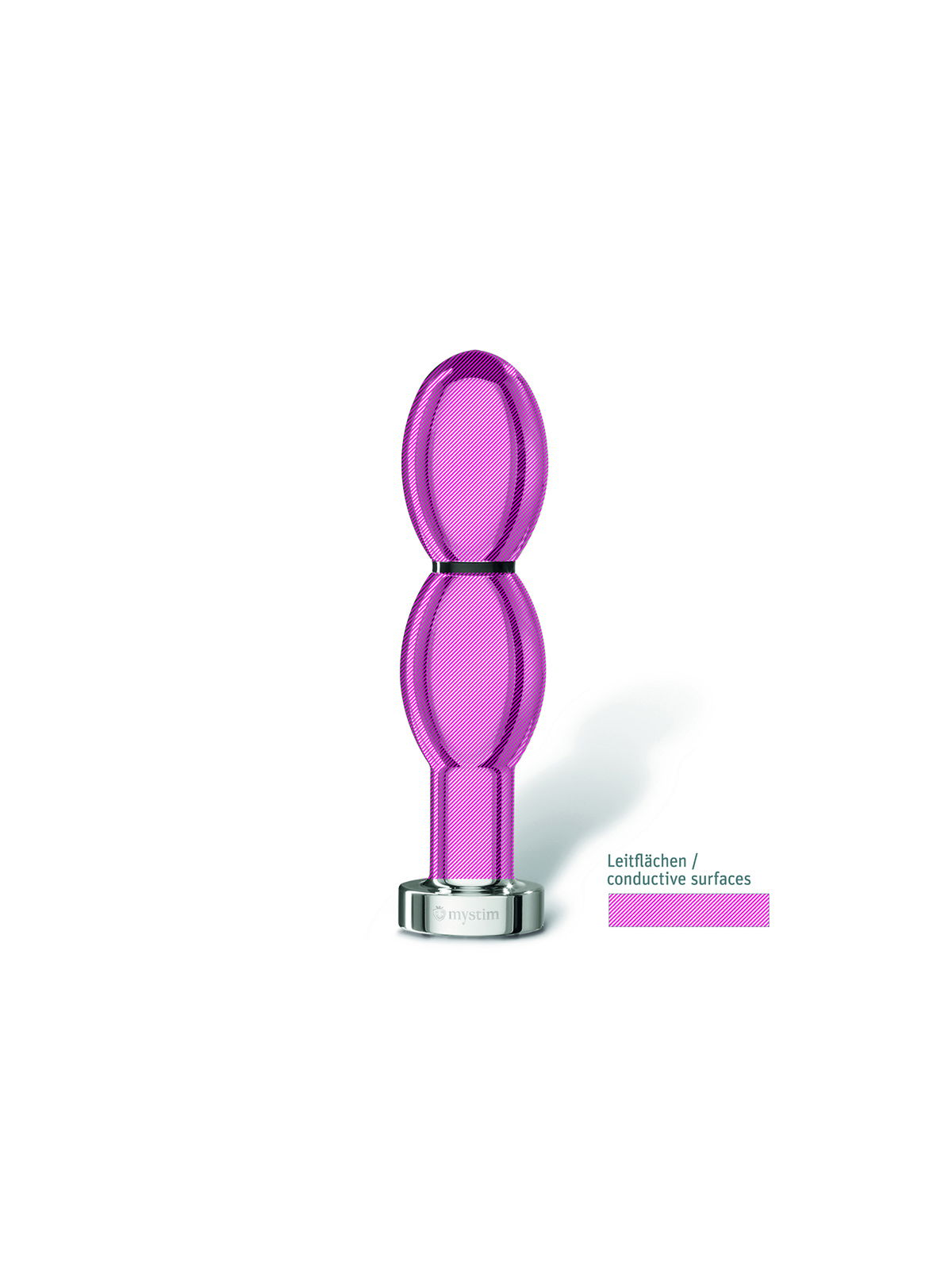 Brunos \  \ Mystim \ O(h!)-thello Ovaldildo 14 x 3,5 cm | Silver