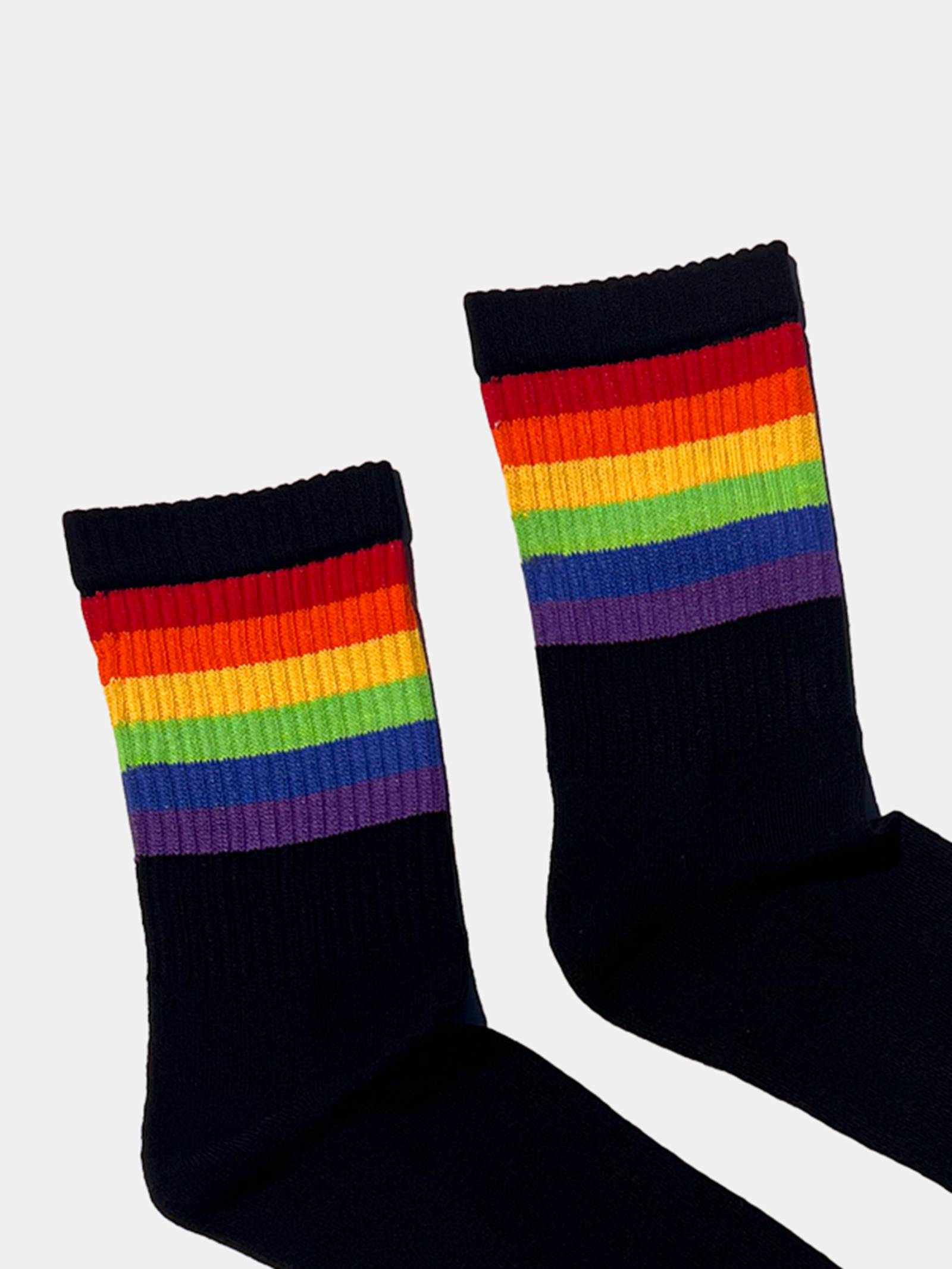 Brunos \ Pride Fashion \ Barcode Berlin \ Pride Half Socks 22 | Black