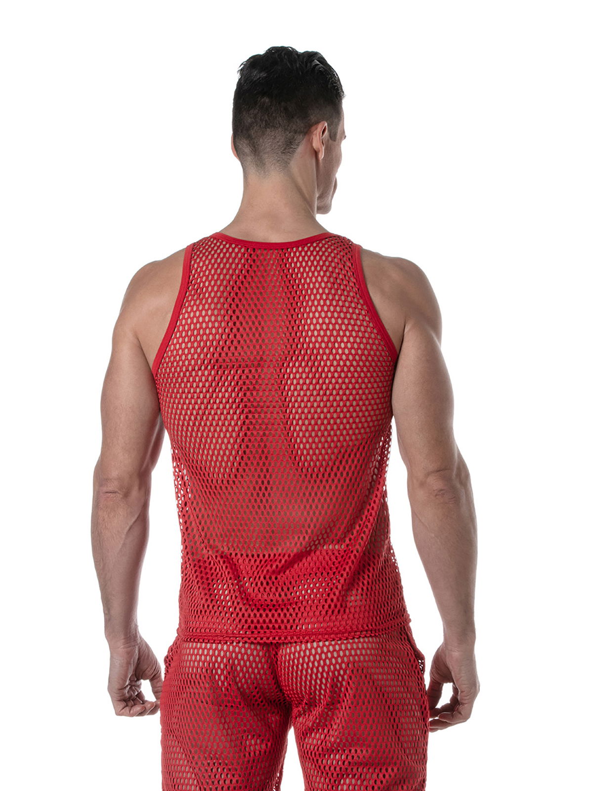 Brunos \  \ TOF Paris \ See Through Mesh Tank Top | Red