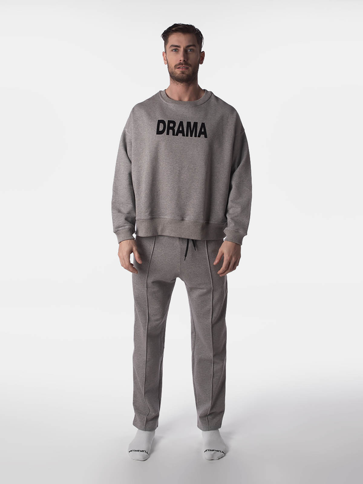 Brunos \ Fashion Sale \ Barcode Berlin \ Sweatshirt Fleece Oversize Pullover Drama | Grey