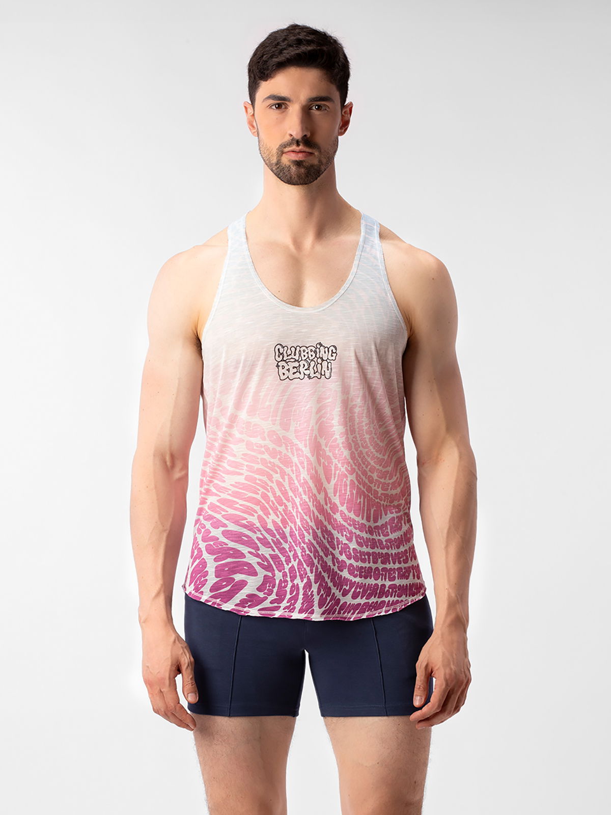 Brunos \  \ Barcode Berlin \ Gym Top Gumm | White | Blue | Pink