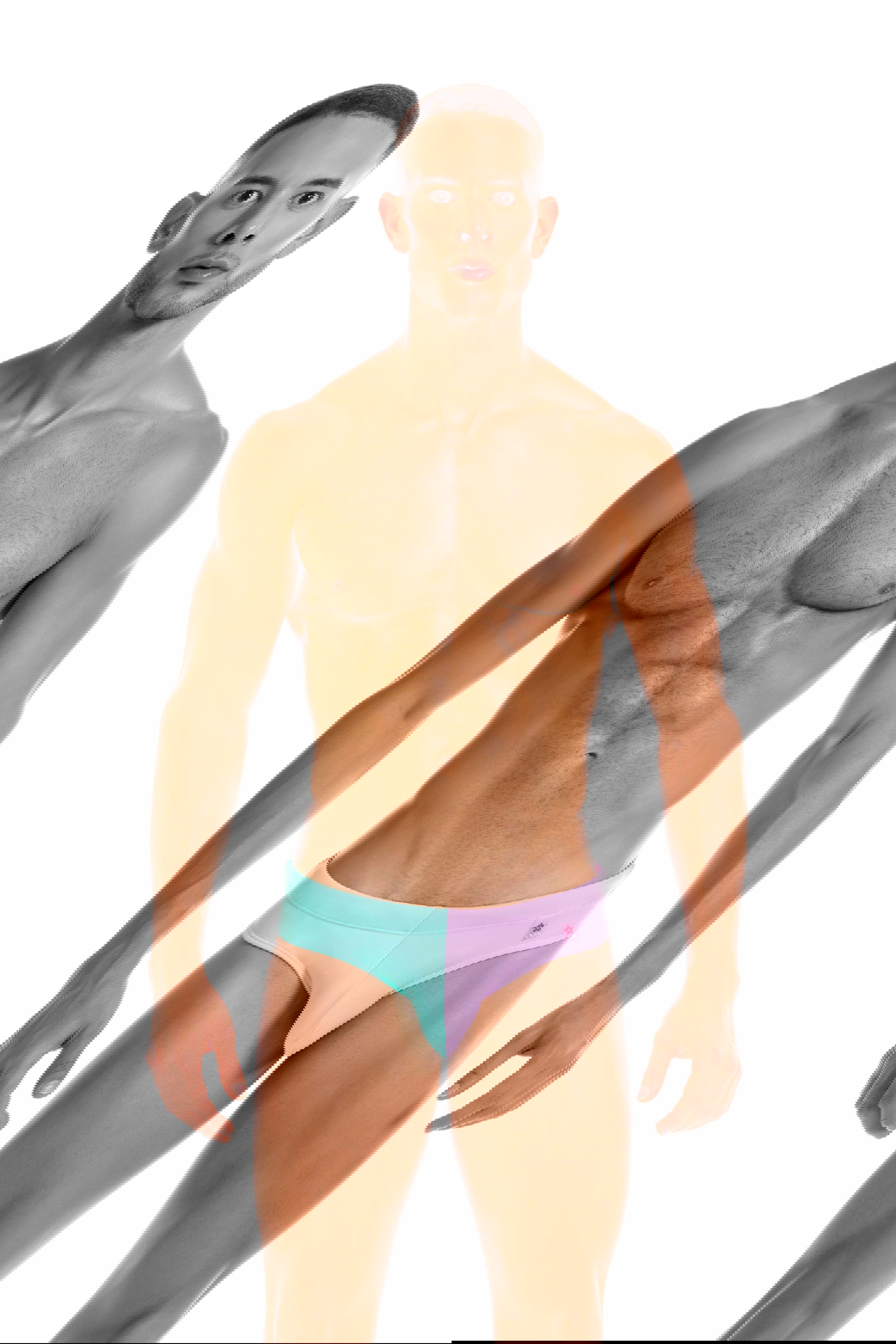 Brunos \  \ JOR \ Slip Mix Swimwear | Green/Lilac
