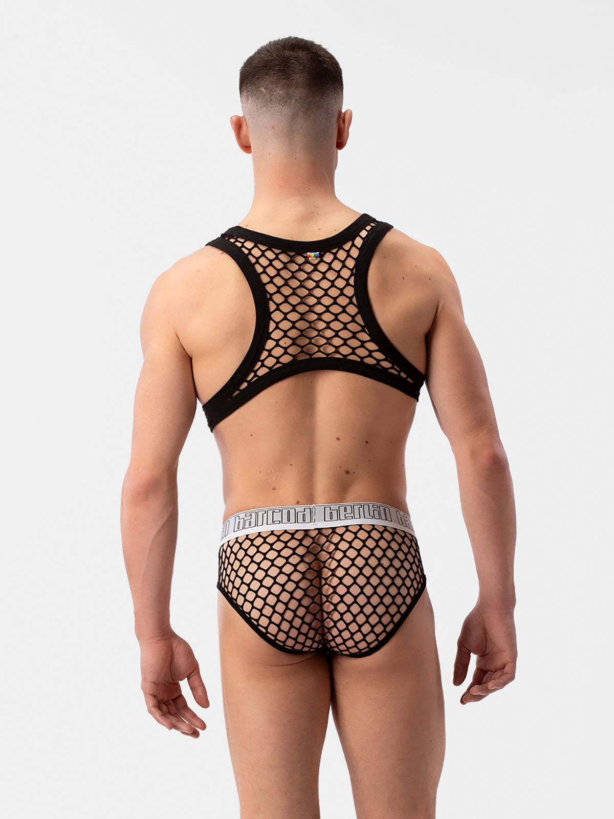 Brunos \ Briefs | Slips \ Barcode Berlin \ Mesh Brief Nursu | White | Black