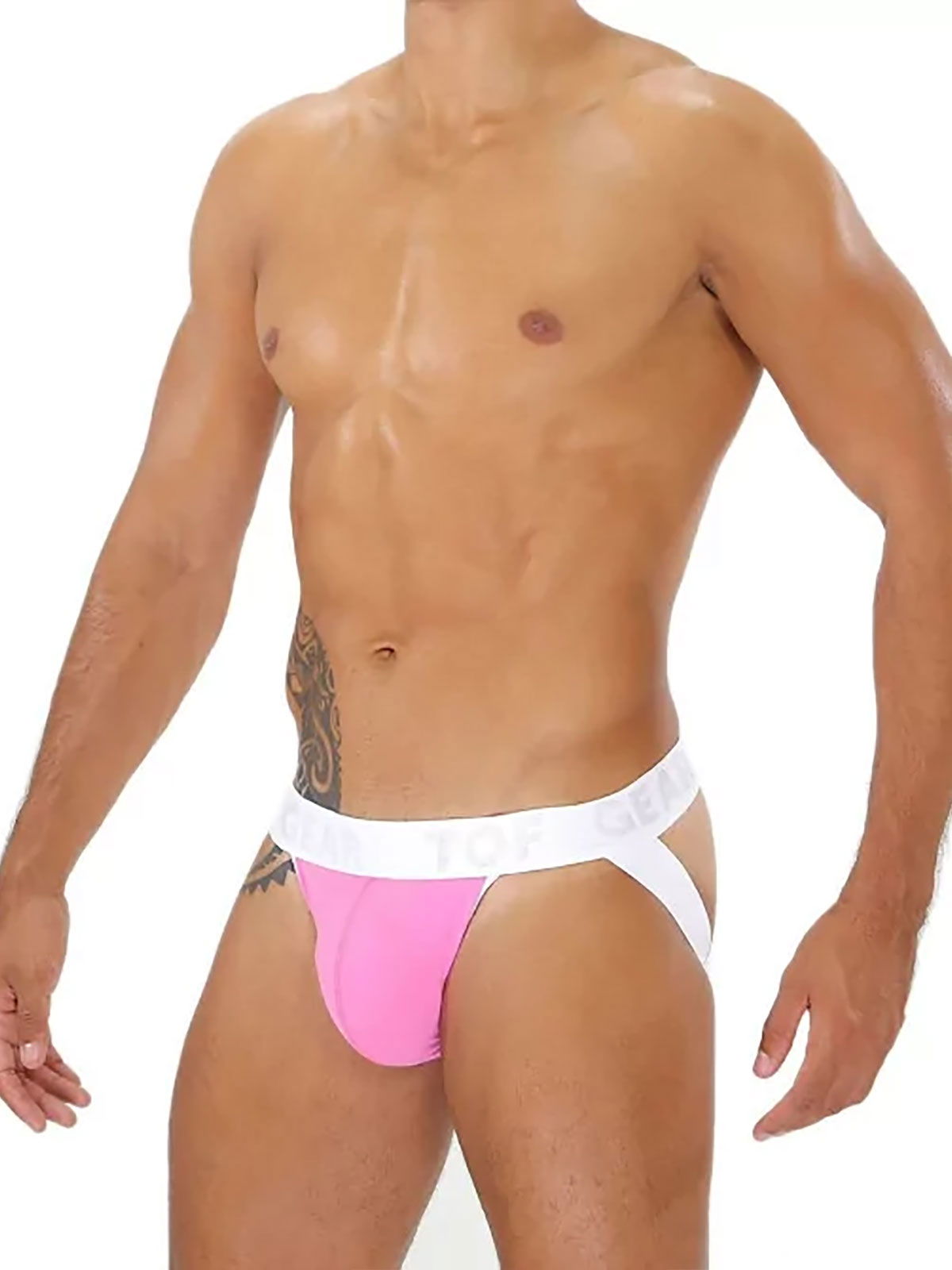 Brunos \ Jocks \ TOF Paris \ Jock Alpha | Pink/White