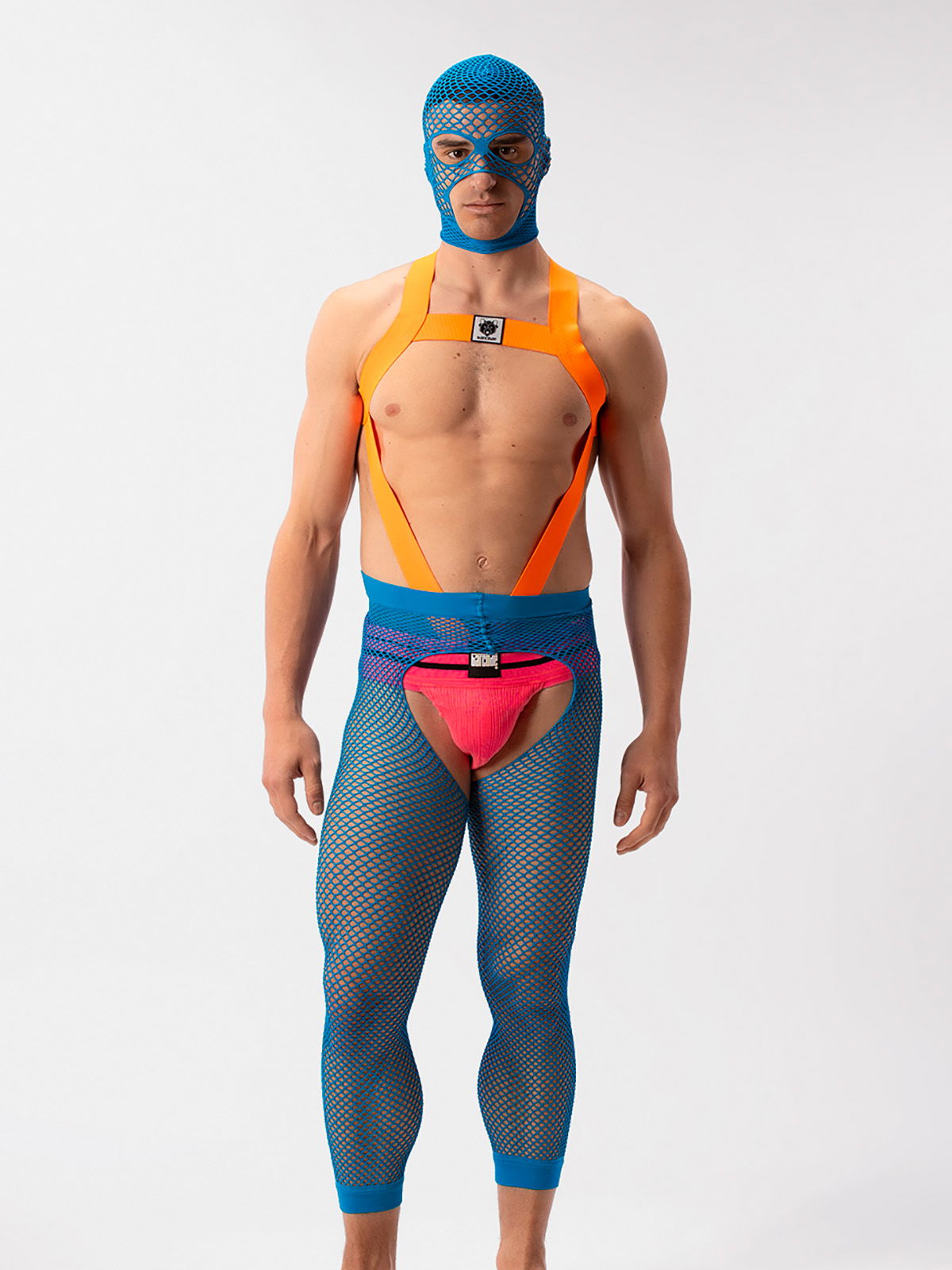 Brunos \ Masks \ Barcode Berlin \ Fishnet Mask Sicily | Neonblue