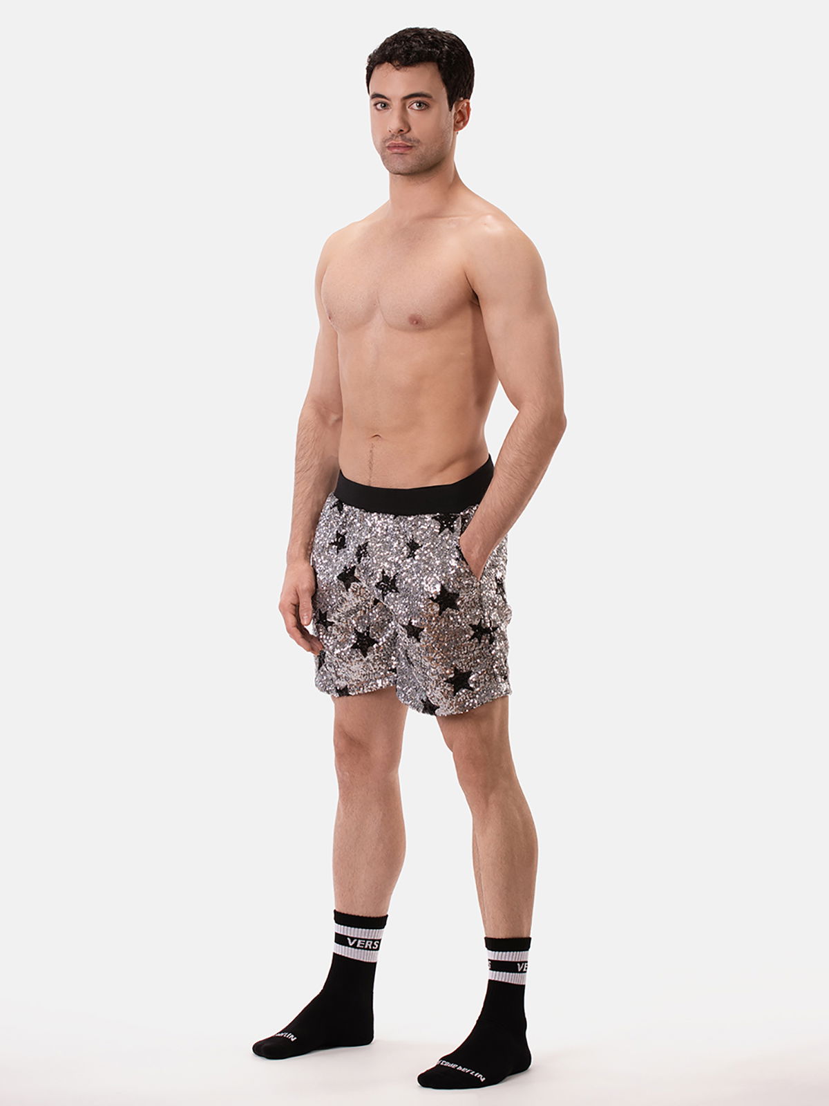 Brunos \ NEU \ Barcode Berlin \ Short Atlas | Silver/Black