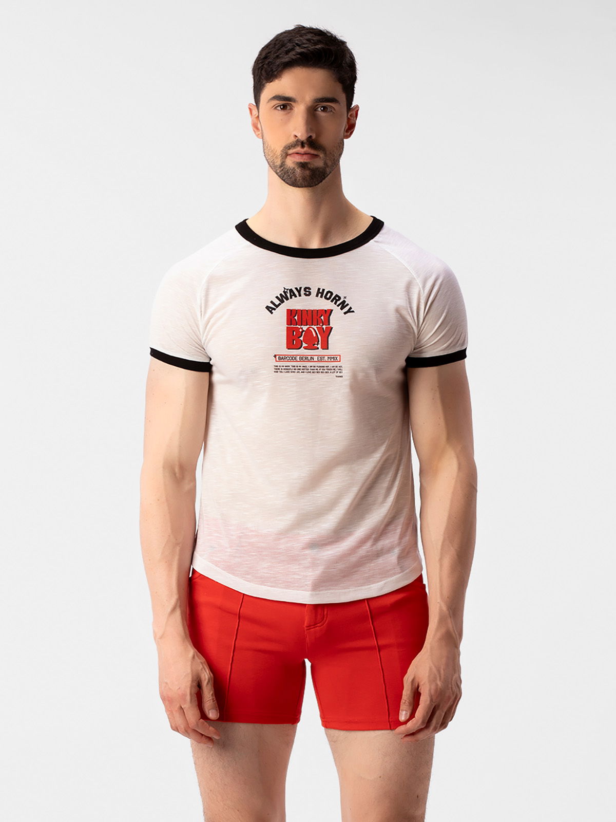 Brunos \ Fashion Sale \ Barcode Berlin \ Raglan T-Shirt Kinky Boy | White/Red