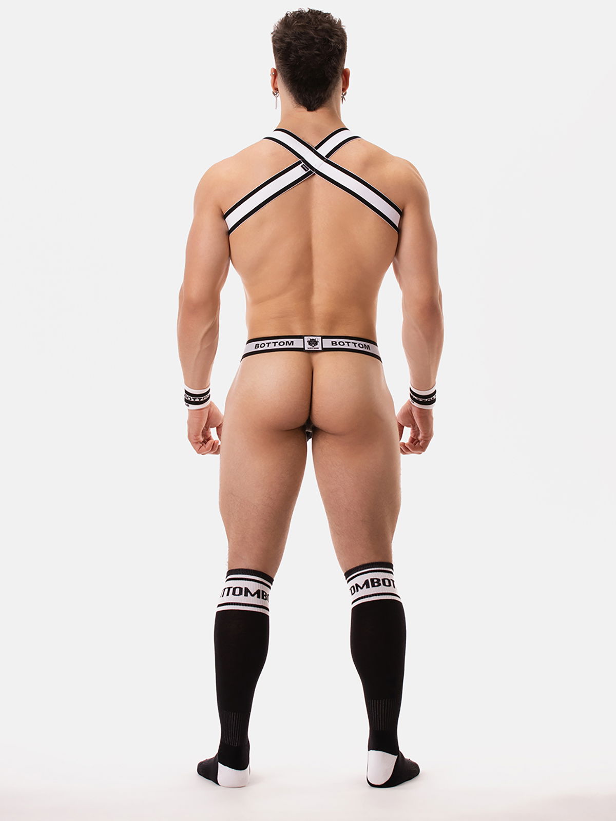 Brunos \ Jocks \ Barcode Berlin \ Suspender Slip BOTTOM | Black/White