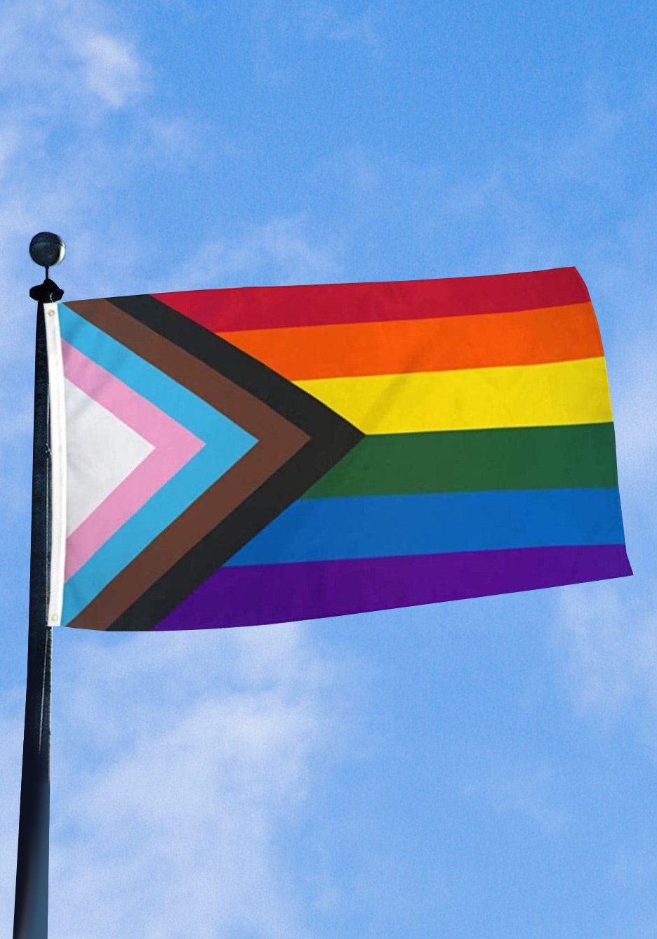 Regenbogen Progress Flagge 90 x 150 cm