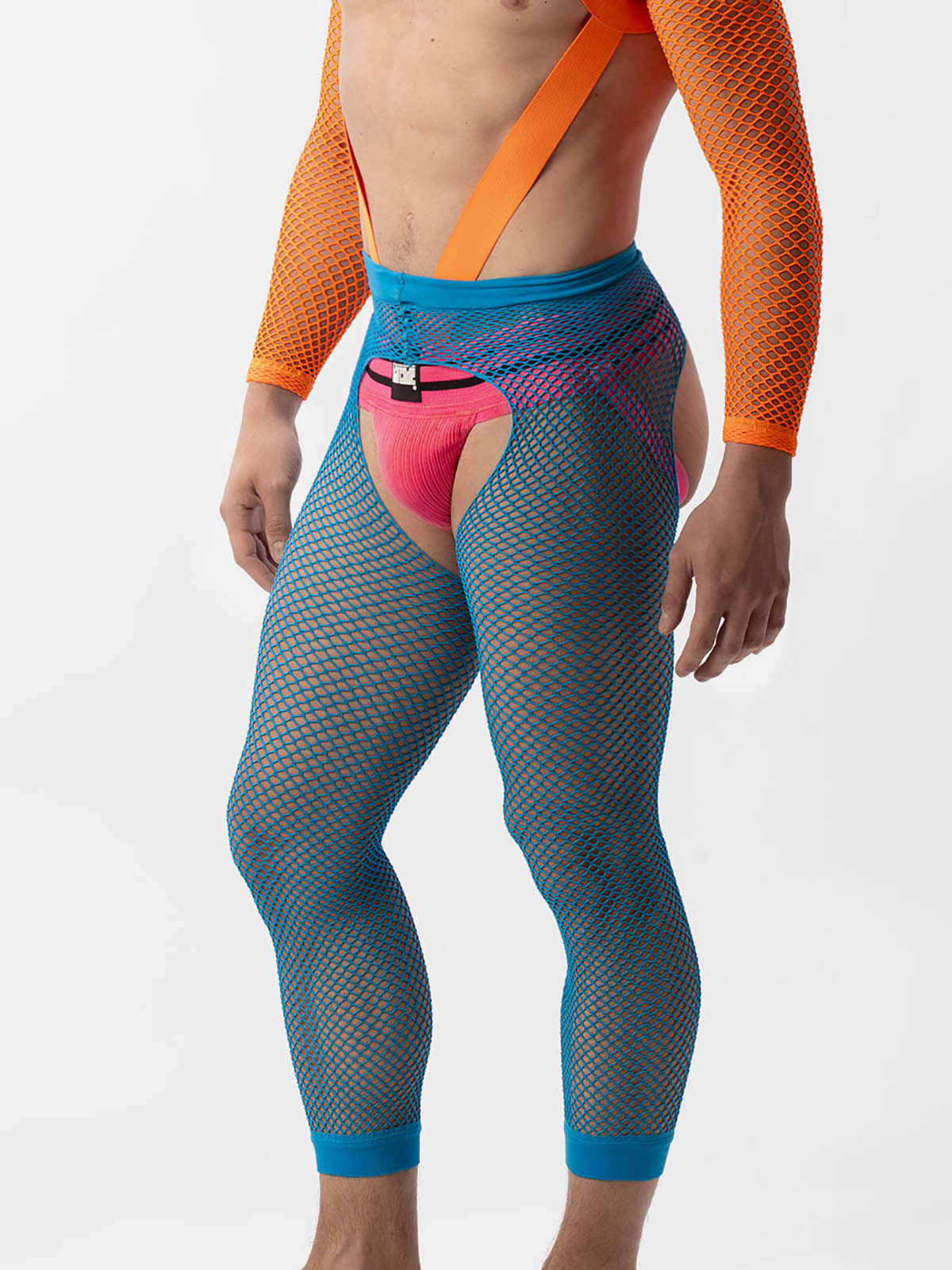 Brunos \  \ Barcode Berlin \ Fishnet Leggins Cacci | Neonblue