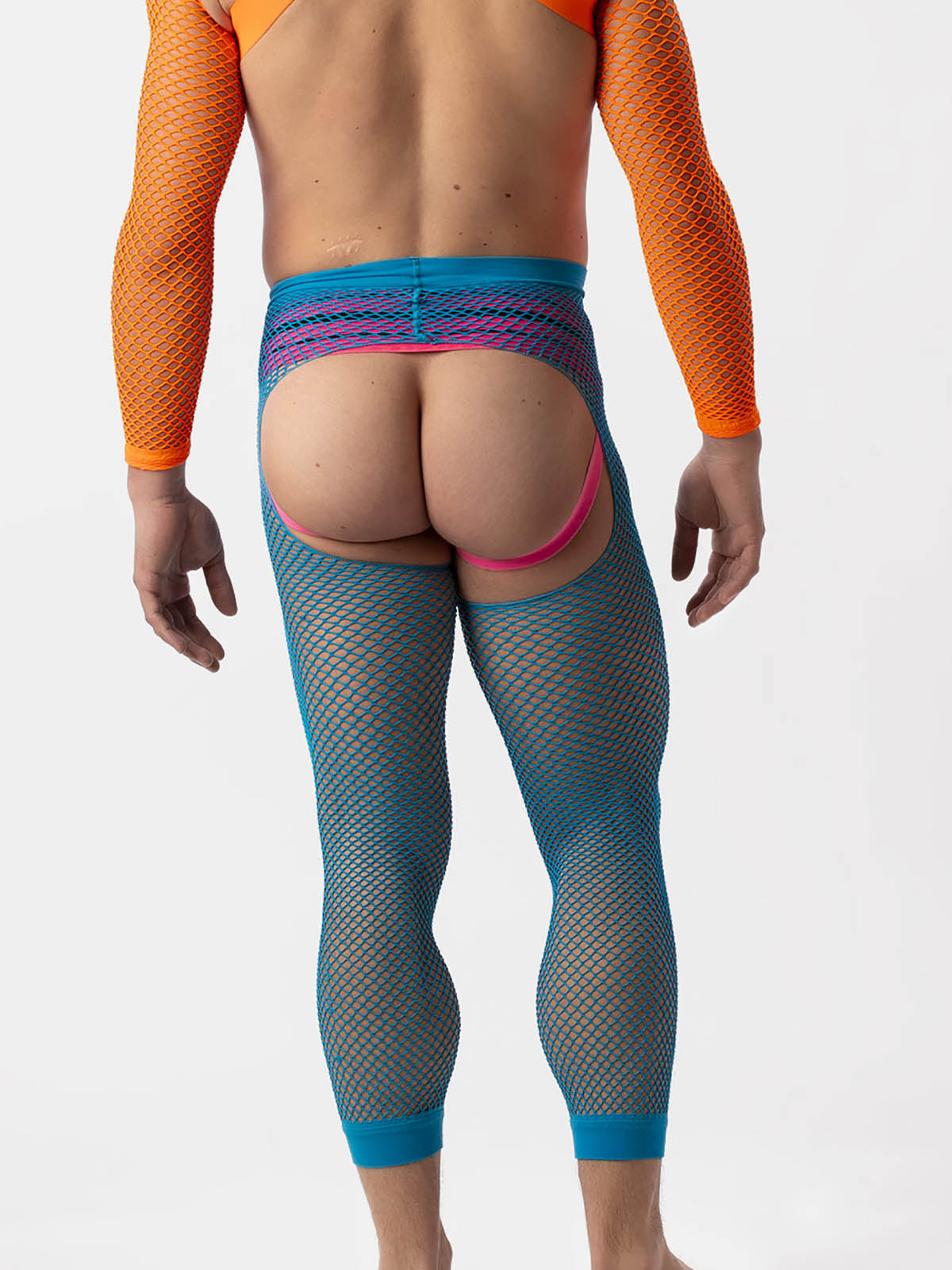 Brunos \  \ Barcode Berlin \ Fishnet Leggins Cacci | Neonblue