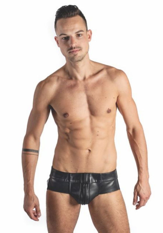 Powerjock Striped Echtleder | Black/Black