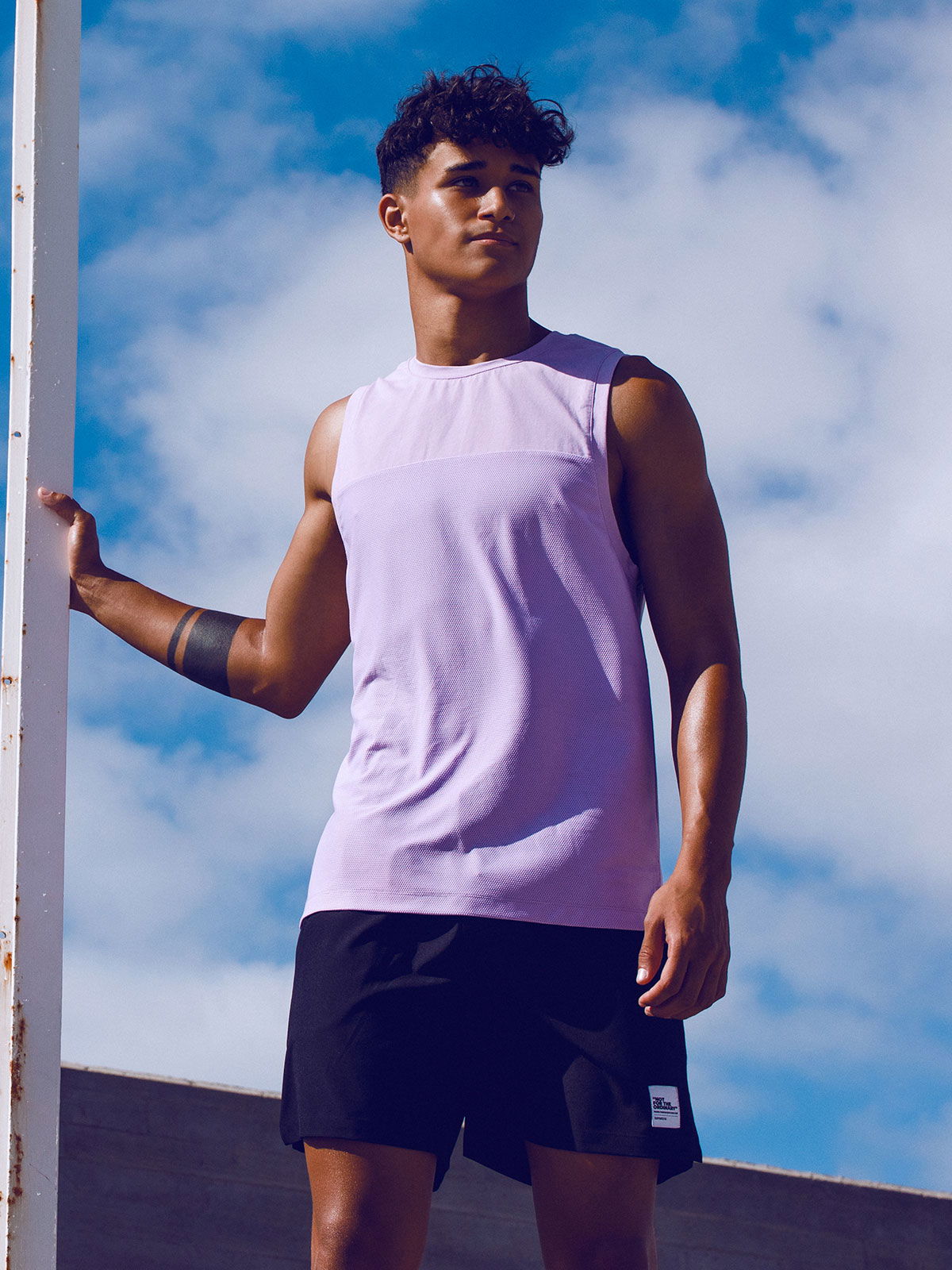 Brunos \  \ Supawear \ Tank Top Solid & Mesh | Purple Heather