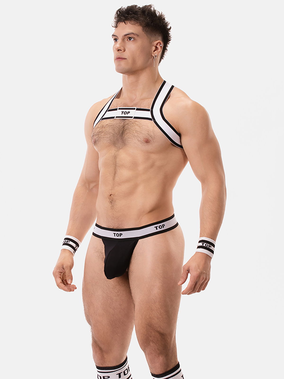 Brunos \ Jocks \ Barcode Berlin \ Suspender Slip TOP | Black/White