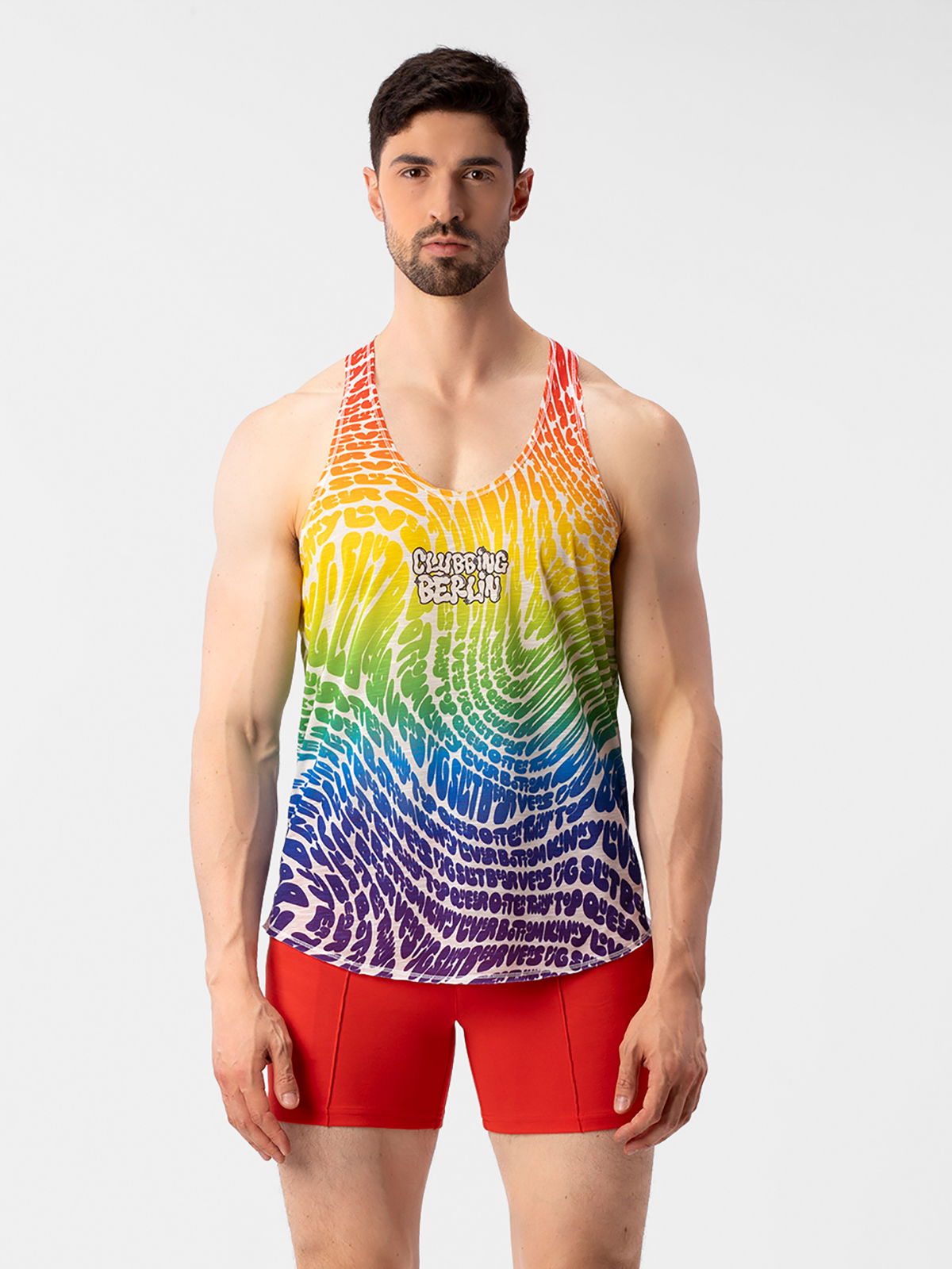 Brunos \ Pride Fashion \ Barcode Berlin \ Gym Top Pride Me | White