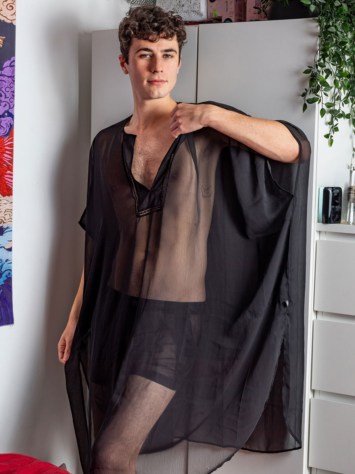 Brunos \ Hemden \ L'homme Invisible \ Kaftan Chantilly | Black