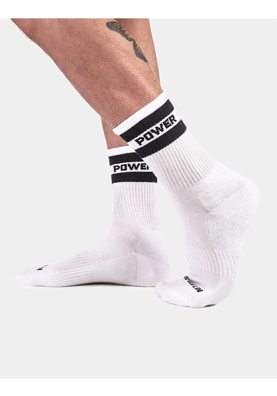 Brunos \  \ Barcode Berlin \ Half Fetish Socks Power | White/Black