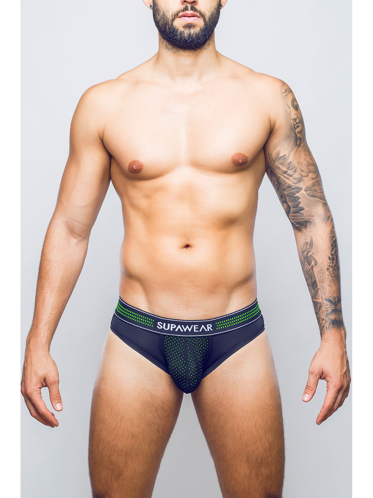 Brunos \ Jocks \ Supawear \ Neon Mesh Brief | Neongreen