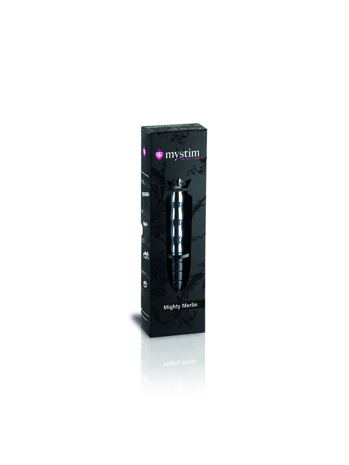 Brunos \  \ Mystim \ Mighty Merlin Dildo-Dolch 25 x 3 cm | Silver/Black