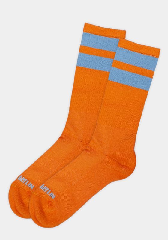 Brunos \ Socks \ Barcode Berlin \ Gym Socks | Neonorange/Grey