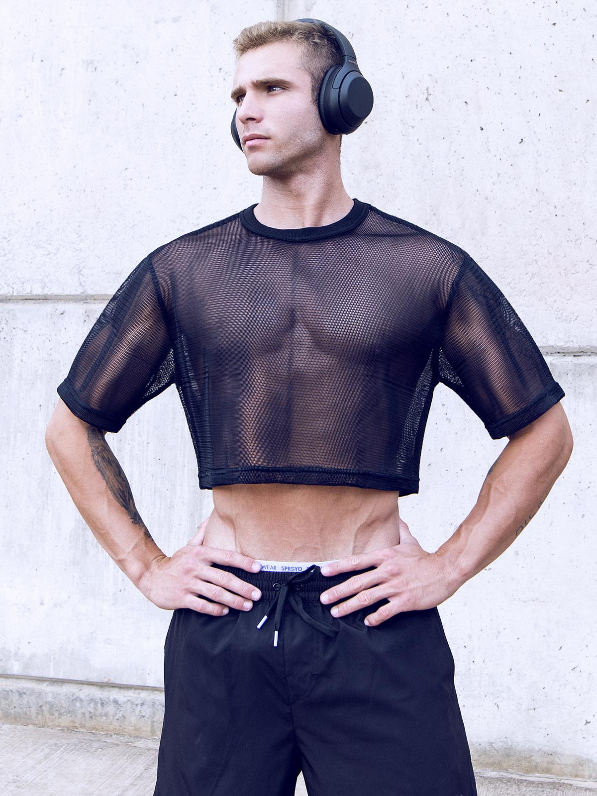 Brunos \ Fashion Sale \ Supawear \ Mesh Oversized Crop T-Shirt 