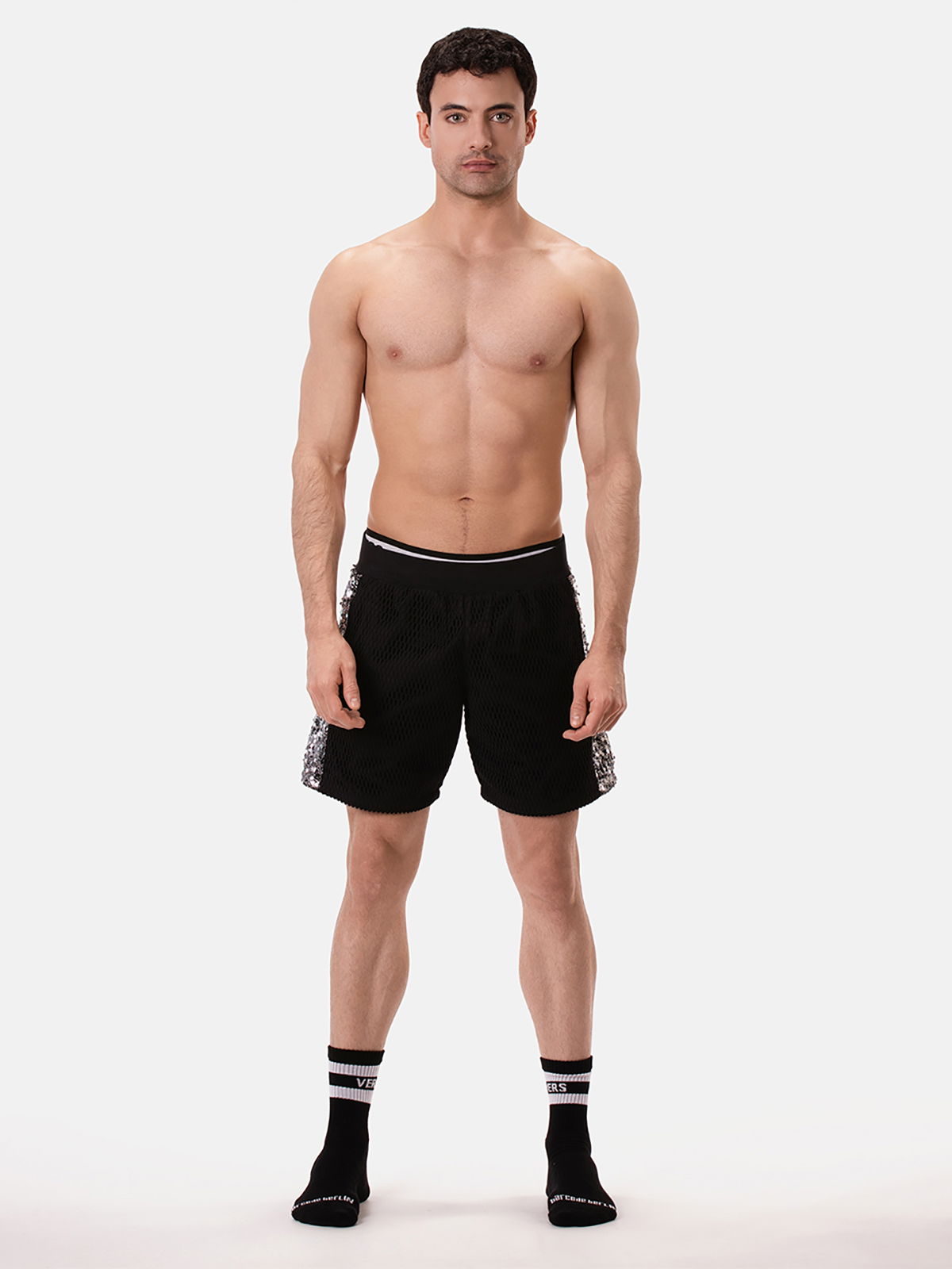 Brunos \ Shorts | Pants \ Barcode Berlin \ Short Emir | Silver/Black