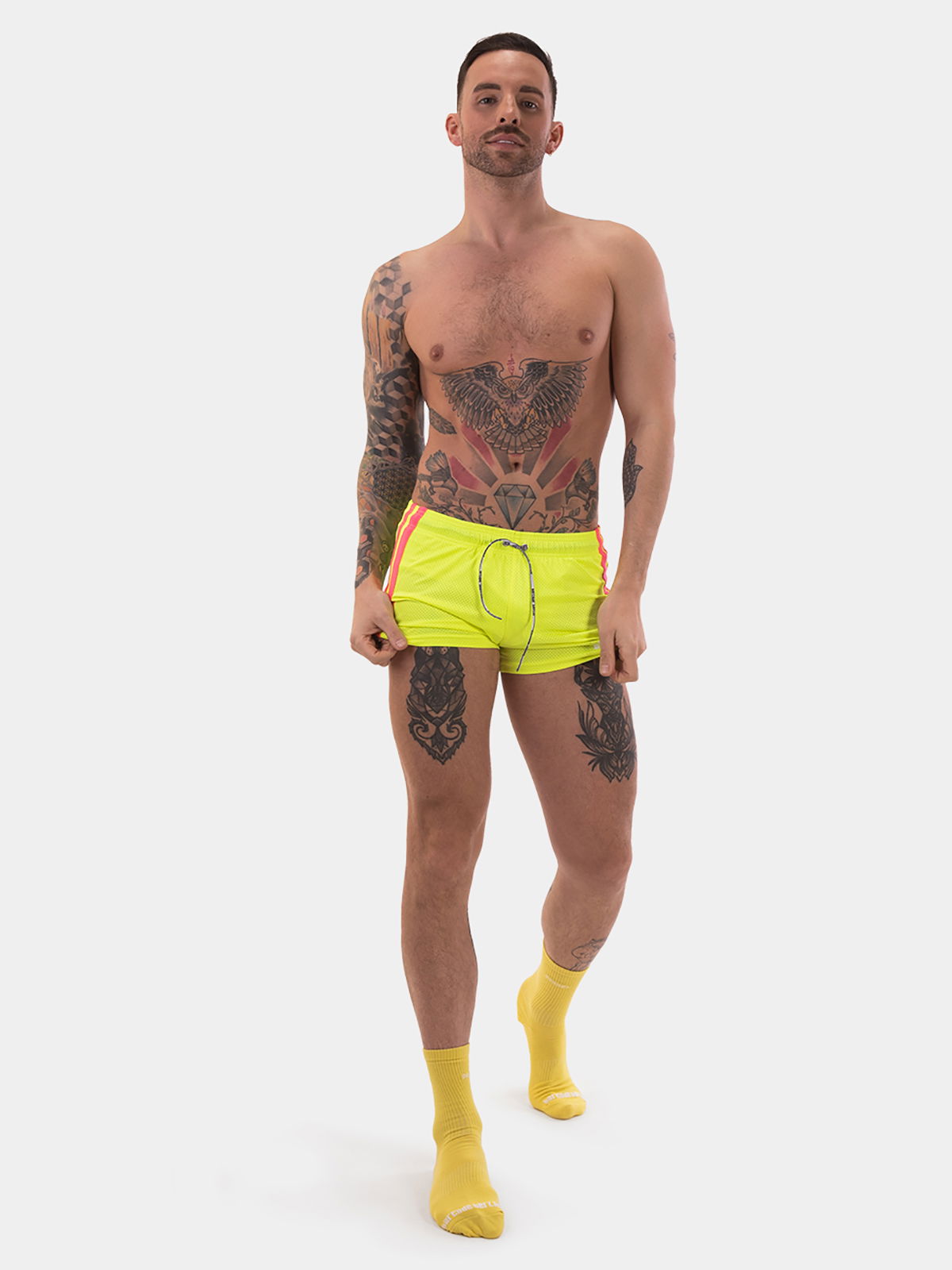 Brunos \ Sportswear \ Barcode Berlin \ Short Timur | Neongreen/Neonpink